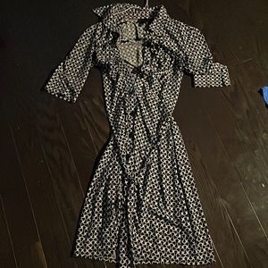 Laundry pattern button down work dress
